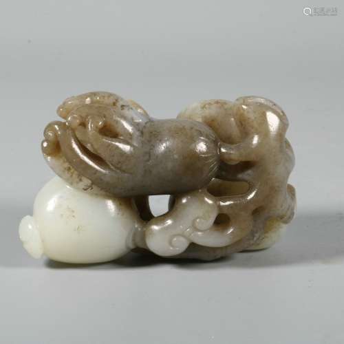 Jade Carving Bergamot Ornament, China