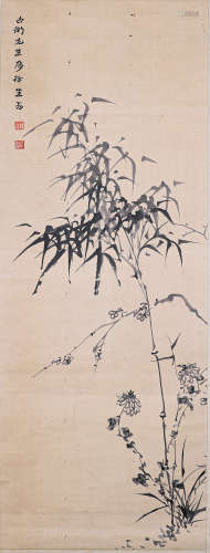 徐生翁梅竹双清图（lot117-146为同一藏家藏）纸本立轴