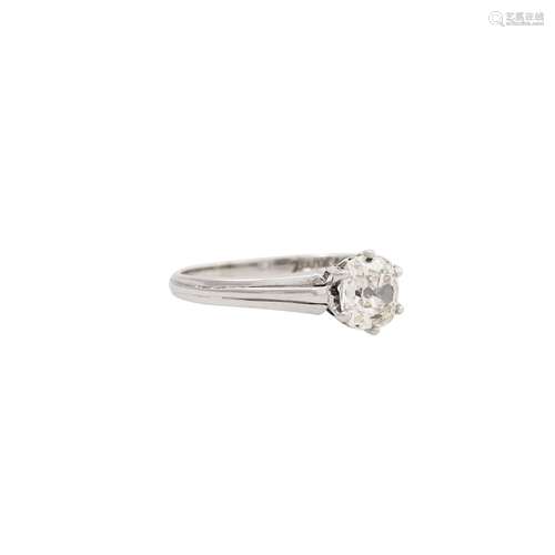 KURTZ Solitär Ring mit Altschliff-Diamant ca. 0,8 ct,