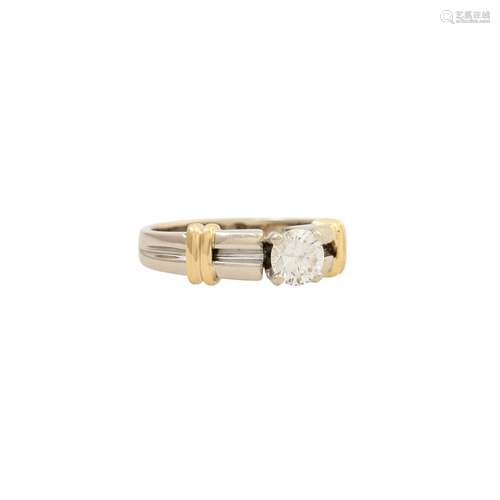 Ring mit Brillant ca. 0,5 ct,