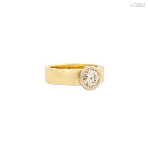 Ring mit Brillant ca. 1 ct,