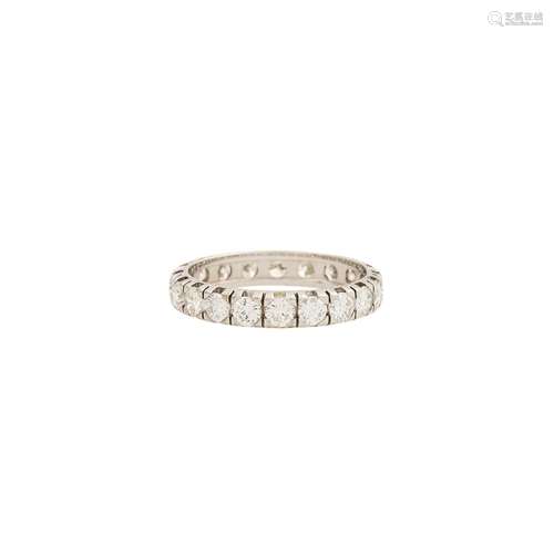 Memory Ring mit Brillanten zus. ca. 2 ct,