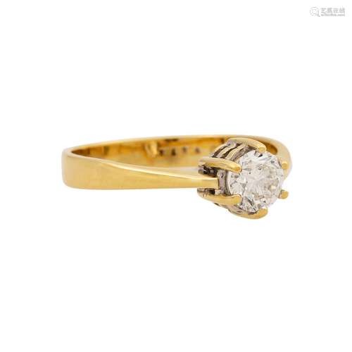 Ring mit Brillant von 0,573 ct.