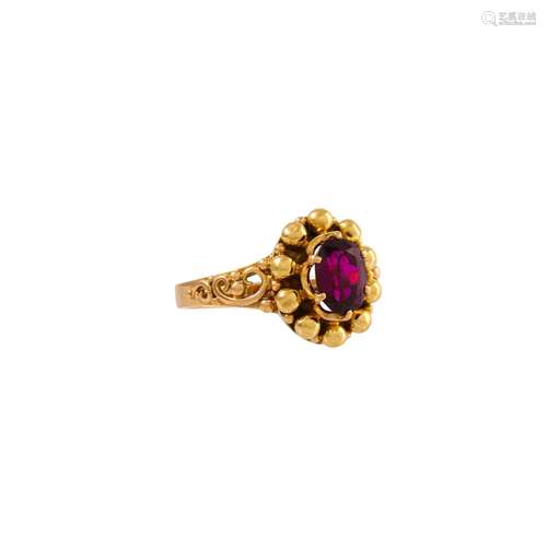 Ring mit Almandin ca. 1.3ct.