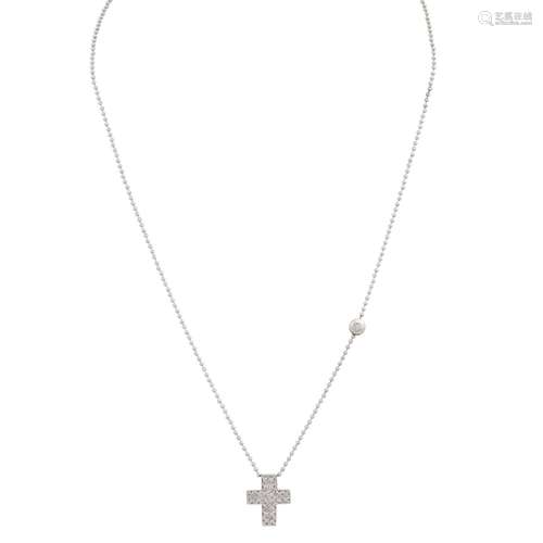 Kette und Anhänger "Kreuz" mit Brillanten