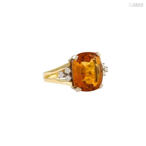 Ring mit Citrin ca. 7 ct,