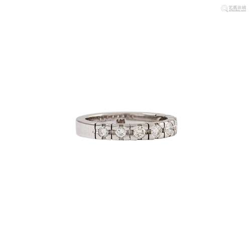 Memoirering halb ausgefasst mit 8 Diamanten, zus. ca. 0,6 ct