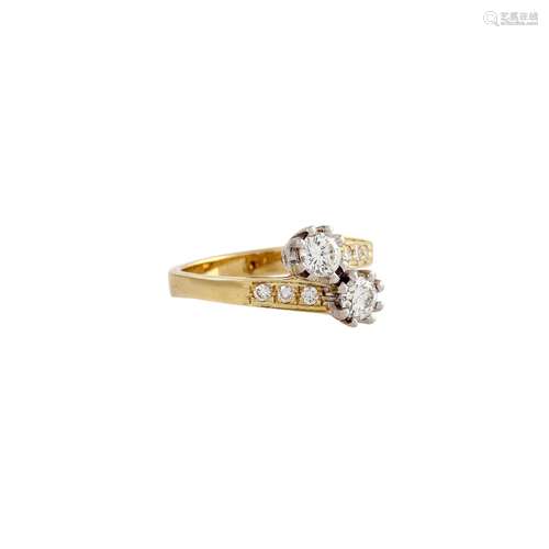 Ring mit 2 Brillanten zus. ca. 0,6 ct