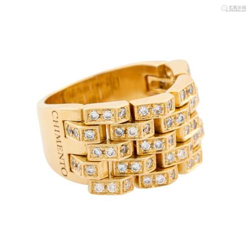 CHIMENTO "Double Ring", alle Glieder mit Brillante...