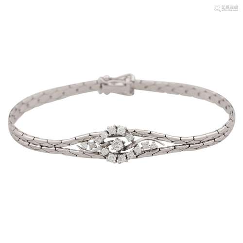 Armband mit Brillanten zus. ca. 0,45 ct,