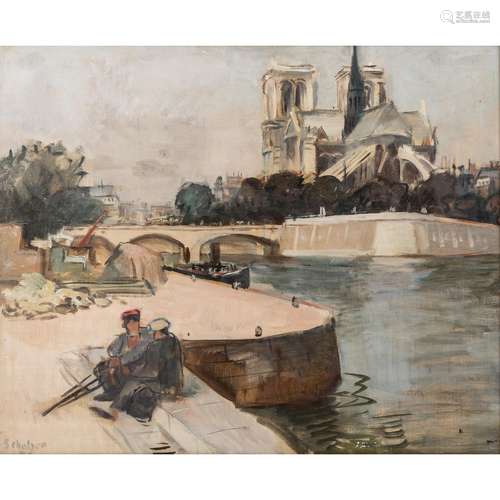 SCHOBER, PETER JAKOB (1897-1983), "Paris - Notre Dame I...