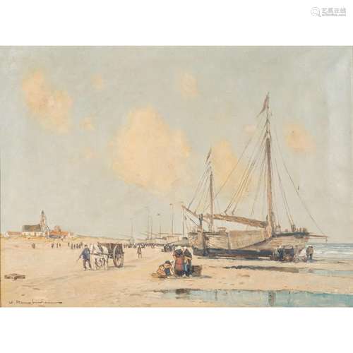 HAMBÜCHEN, WILHELM (1869-1939) "Fischerboote am Strand&...