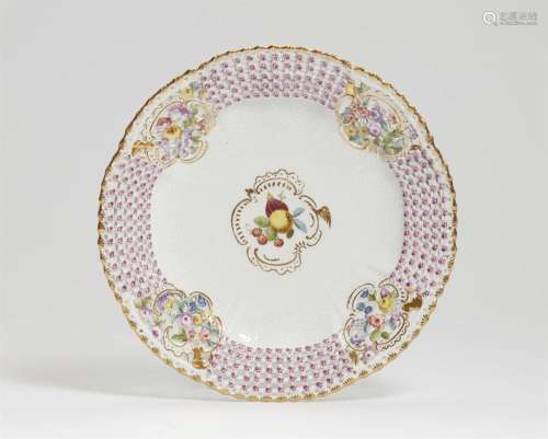 A Meissen porcelain dessert plate from the Schwerin Service