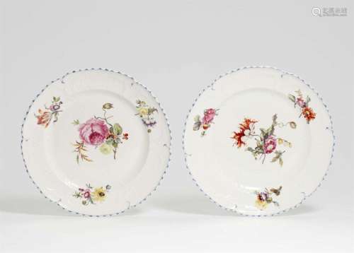 A pair of Berlin KPM porcelain dinner plates from a service ...