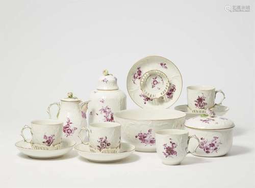 Items from a Berlin KPM porcelain tea and hot chocolate serv...