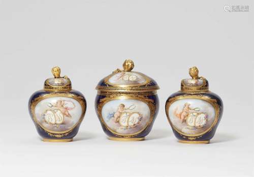 Three items from a Meissen porcelain service with mythologic...