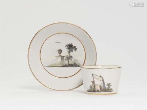 A Gotha porcelain cup and saucer