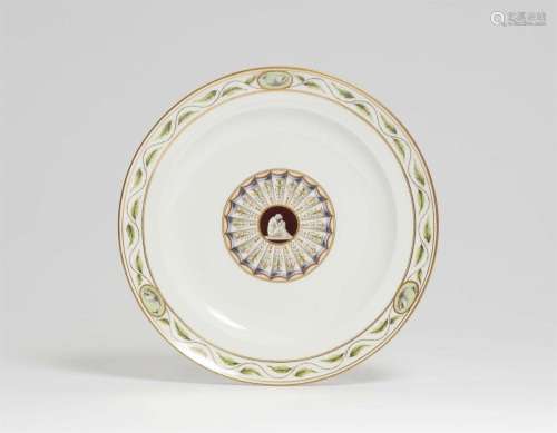 A Meissen porcelain plate with Neoclassical decor