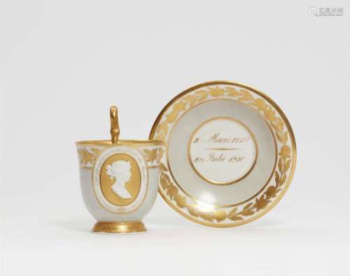 An early Berlin KPM porcelain Queen Louise cup