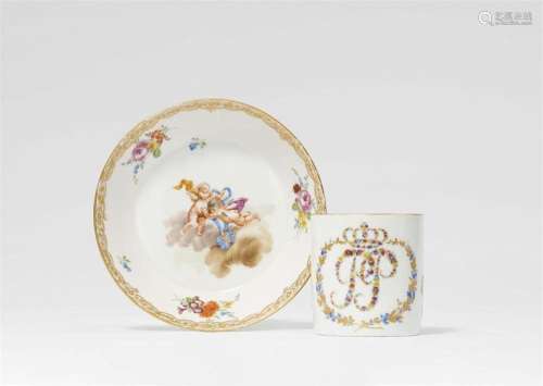 A large Meissen porcelain cup with the monogram of the Duke ...
