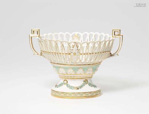 A Berlin KPM porcelain basket from a service for Prince Henr...