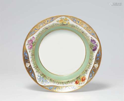 A Berlin KPM porcelain bowl from a service with "fleurs...