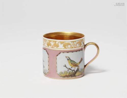 A Berlin KPM porcelain cup with faux micromosaic decor