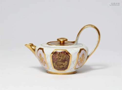 A rare KPM porcelain teapot from the "Campanischen Déje...