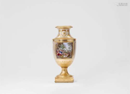 A Berlin KPM porcelain vase with mythological decor