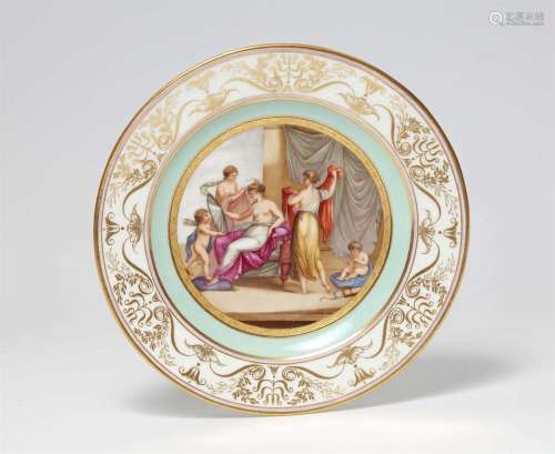 A Berlin KPM porcelain plate with mythological decor