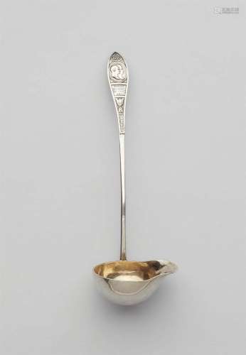 A silver ladle commemorating the victory at Belle Alliance