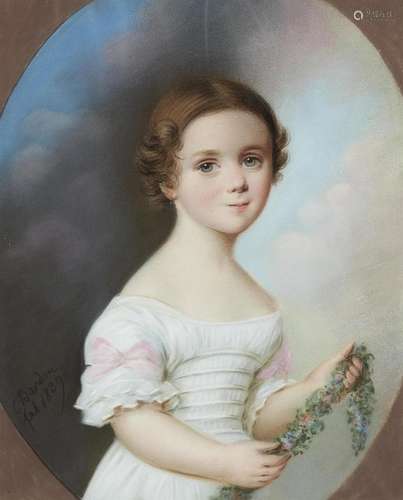 Carl Wilhlem Bardou, Portrait of a Girl