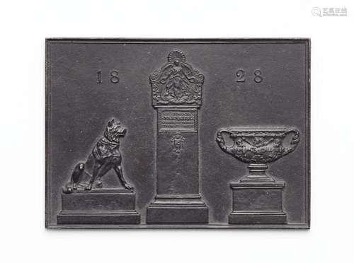 A cast iron New Year s plaque "1828"