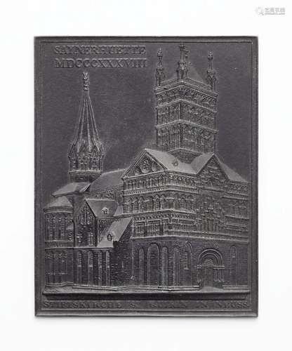 A cast iron New Year s plaque "SAYNERHÜTTE MDCCCXXXVIII...