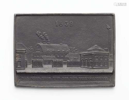 A double-sided cast iron New Year s plaque "1839"