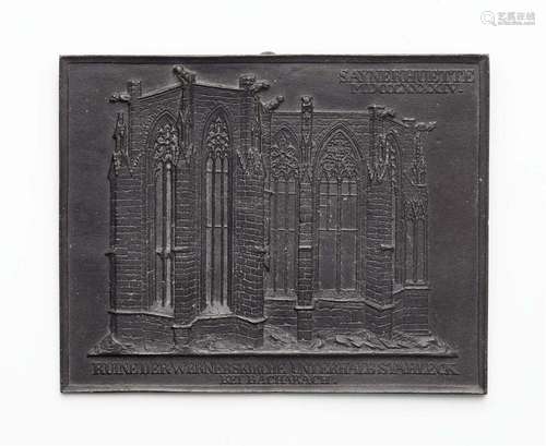 A cast iron New Year s plaque "SAYNERHÜTTE MDCCCXXXXIV&...