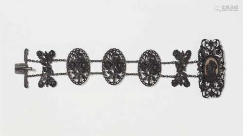 A Berlin cast iron bracelet with rose bouquets