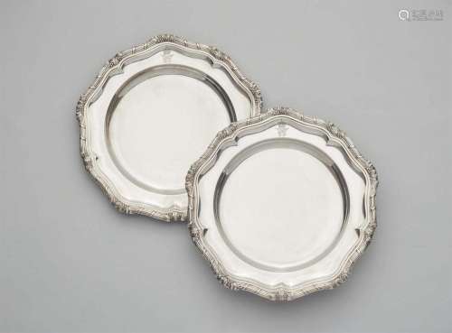 Two Berlin silver plates made for Emperor William II
