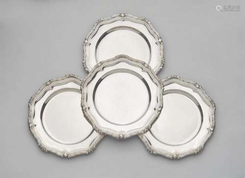 Four Berlin silver plates