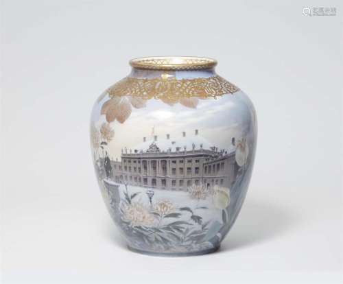 An important Royal Copenhagen porcelain vase commemorating T...