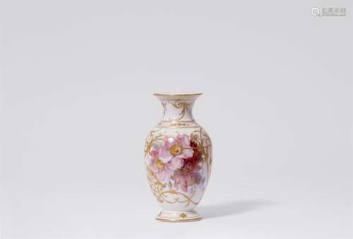 A Berlin KPM porcelain vase with bouquets