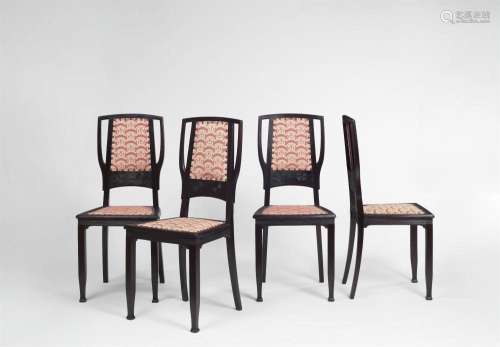 Four dining chairs Attributed to Henry van de Velde