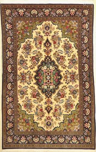 Qum, Persia, approx. 50 years, wool on cotton,approx. 219 x ...