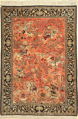 Qum silk old, Persia, around 1960, pure natural silk, approx...