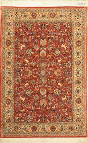 Tabriz, Albania, approx. 40 years, wool on cotton, approx. 2...