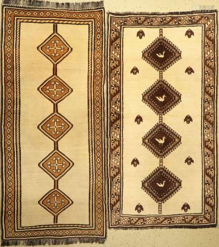 A pair of Gabbeh old, Persia, around 1960, wool on wool, app...