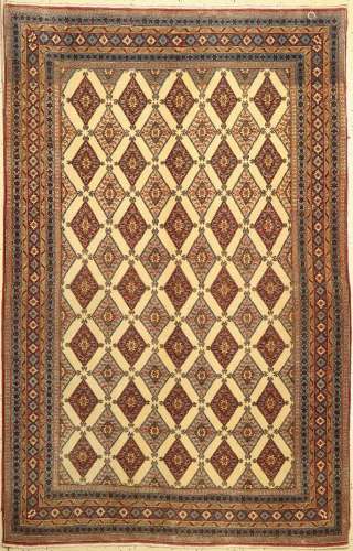 Qum, Persia, around 1960, wool on cotton, approx. 220 x 145 ...