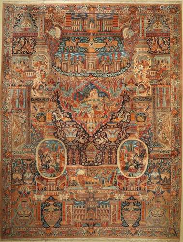 Kashmar, Persia, approx. 40 years, wool on cotton, approx. 3...