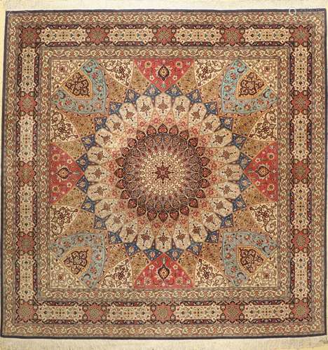 Tabriz fine(50 Raj), Persia, approx. 60 years,wool on cotton...