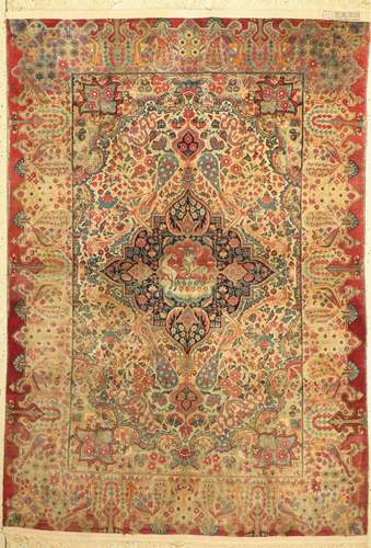 Yazd old, Persia, around 1940, wool on cotton,approx. 202 x ...